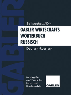 cover image of Gabler Wirtschaftswörterbuch Russisch